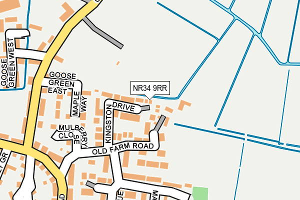 NR34 9RR map - OS OpenMap – Local (Ordnance Survey)