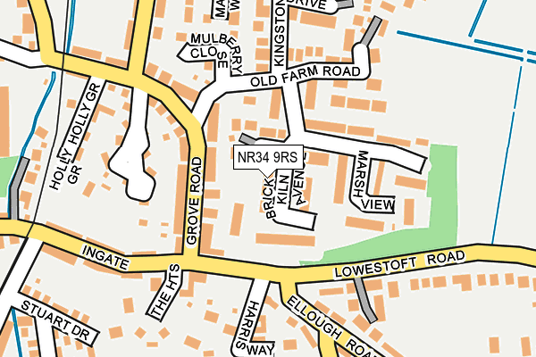 NR34 9RS map - OS OpenMap – Local (Ordnance Survey)