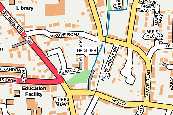 NR34 9SH map - OS OpenMap – Local (Ordnance Survey)