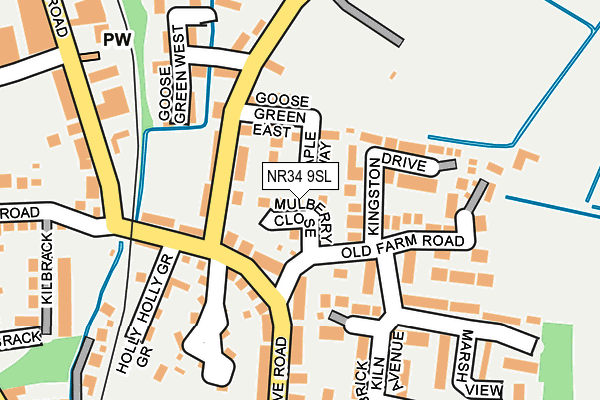 NR34 9SL map - OS OpenMap – Local (Ordnance Survey)