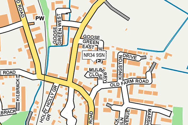 NR34 9SN map - OS OpenMap – Local (Ordnance Survey)