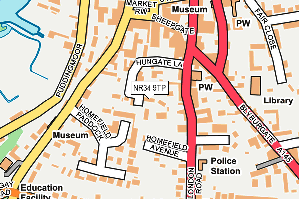 NR34 9TP map - OS OpenMap – Local (Ordnance Survey)