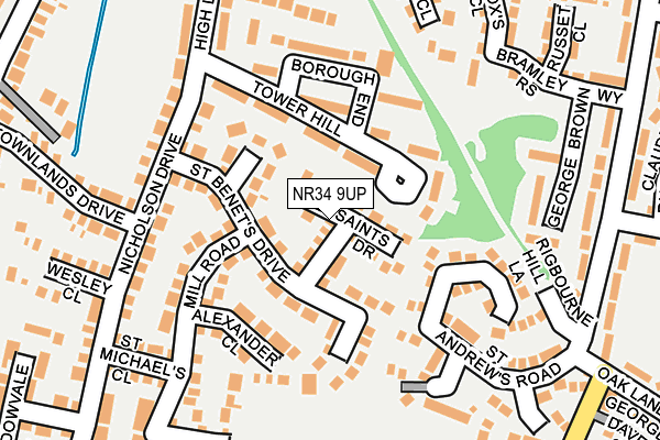 NR34 9UP map - OS OpenMap – Local (Ordnance Survey)