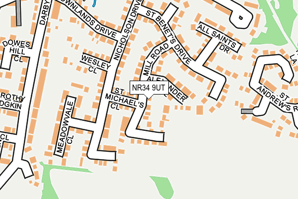 NR34 9UT map - OS OpenMap – Local (Ordnance Survey)