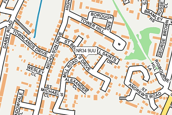 NR34 9UU map - OS OpenMap – Local (Ordnance Survey)