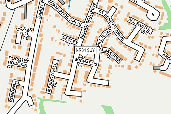 NR34 9UY map - OS OpenMap – Local (Ordnance Survey)