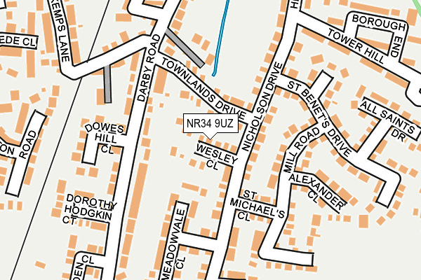 NR34 9UZ map - OS OpenMap – Local (Ordnance Survey)