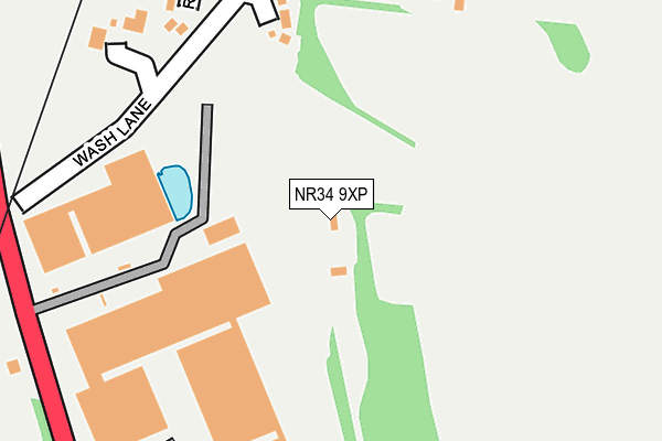 NR34 9XP map - OS OpenMap – Local (Ordnance Survey)
