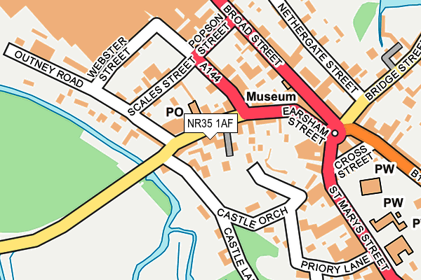 NR35 1AF map - OS OpenMap – Local (Ordnance Survey)