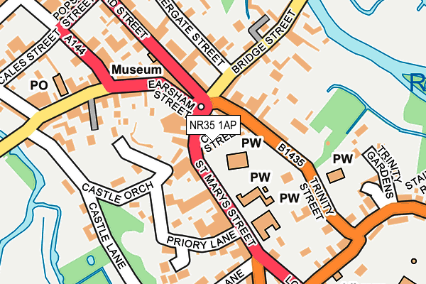 NR35 1AP map - OS OpenMap – Local (Ordnance Survey)