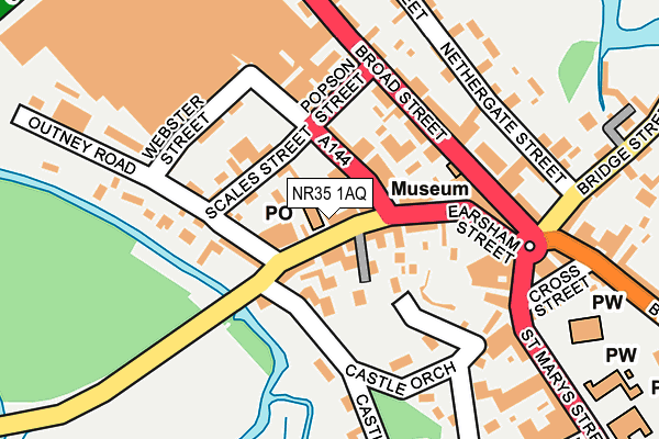 NR35 1AQ map - OS OpenMap – Local (Ordnance Survey)