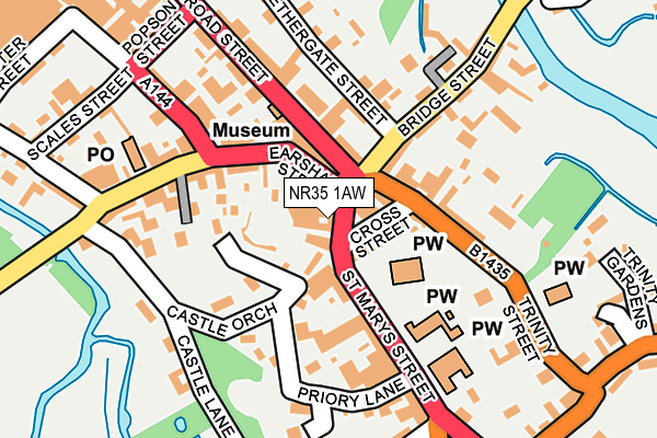 NR35 1AW map - OS OpenMap – Local (Ordnance Survey)
