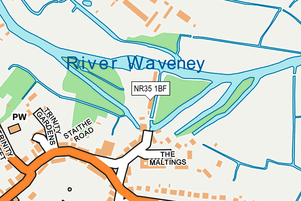 NR35 1BF map - OS OpenMap – Local (Ordnance Survey)