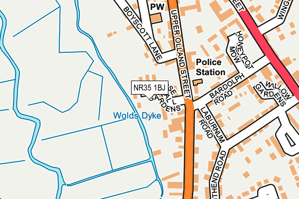 NR35 1BJ map - OS OpenMap – Local (Ordnance Survey)