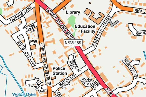 NR35 1BS map - OS OpenMap – Local (Ordnance Survey)