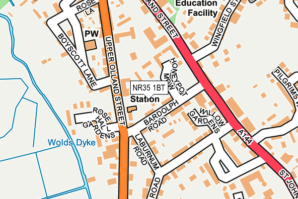 NR35 1BT map - OS OpenMap – Local (Ordnance Survey)