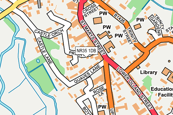NR35 1DB map - OS OpenMap – Local (Ordnance Survey)