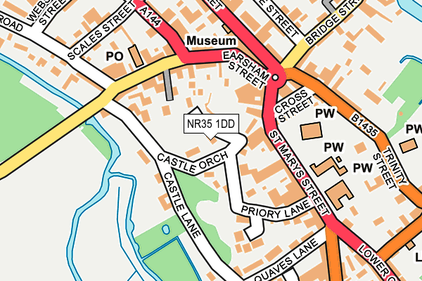 NR35 1DD map - OS OpenMap – Local (Ordnance Survey)