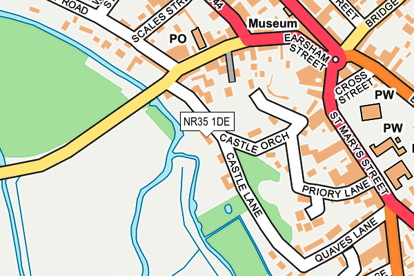 NR35 1DE map - OS OpenMap – Local (Ordnance Survey)