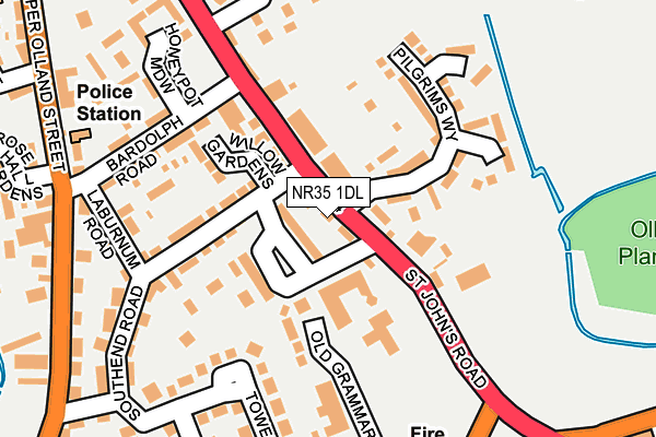 NR35 1DL map - OS OpenMap – Local (Ordnance Survey)