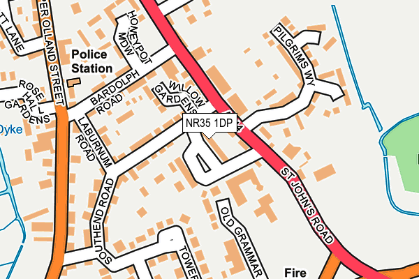 NR35 1DP map - OS OpenMap – Local (Ordnance Survey)
