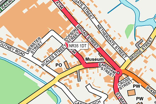 NR35 1DT map - OS OpenMap – Local (Ordnance Survey)