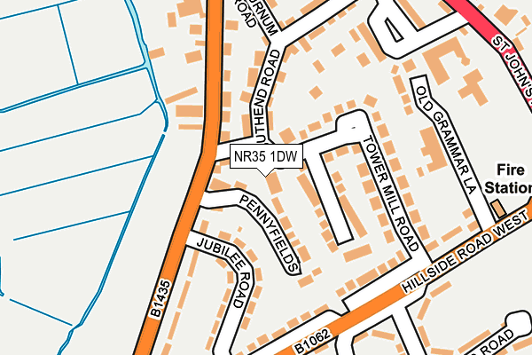 NR35 1DW map - OS OpenMap – Local (Ordnance Survey)