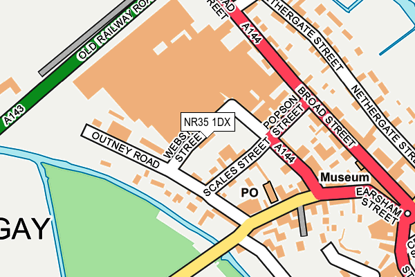 NR35 1DX map - OS OpenMap – Local (Ordnance Survey)