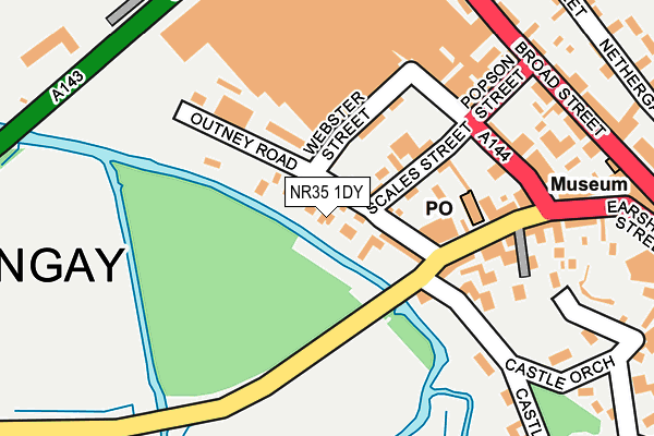 NR35 1DY map - OS OpenMap – Local (Ordnance Survey)