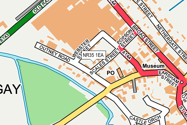 NR35 1EA map - OS OpenMap – Local (Ordnance Survey)