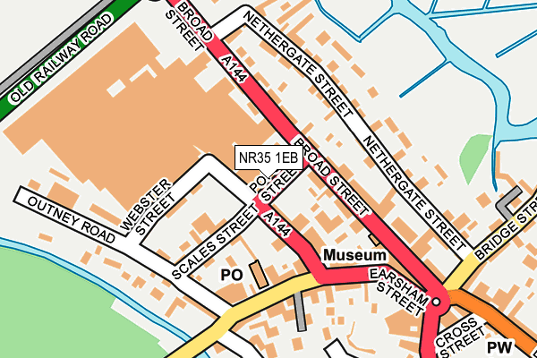 NR35 1EB map - OS OpenMap – Local (Ordnance Survey)