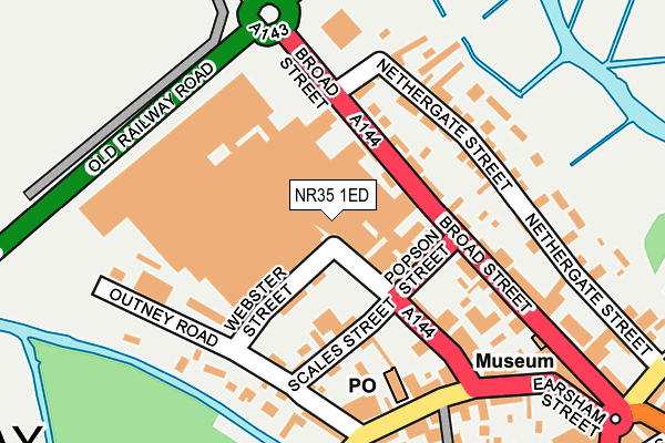 NR35 1ED map - OS OpenMap – Local (Ordnance Survey)