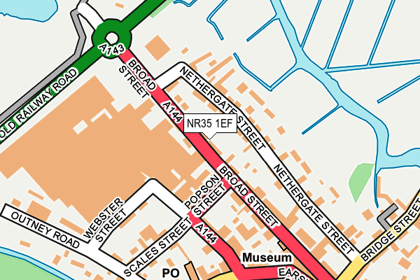 NR35 1EF map - OS OpenMap – Local (Ordnance Survey)