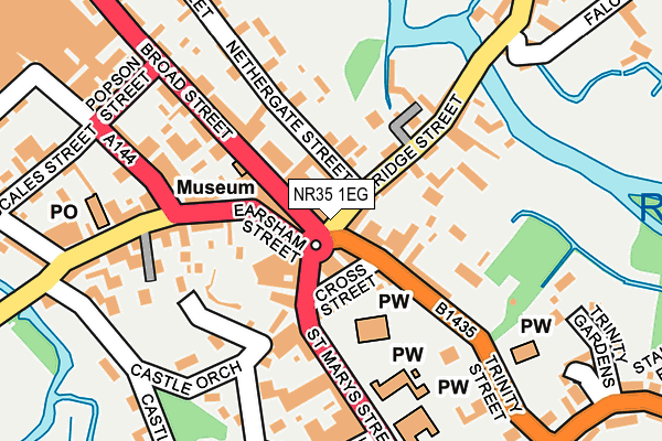 NR35 1EG map - OS OpenMap – Local (Ordnance Survey)