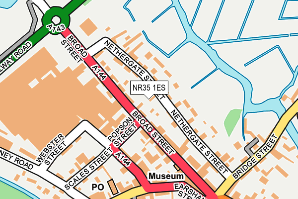 NR35 1ES map - OS OpenMap – Local (Ordnance Survey)