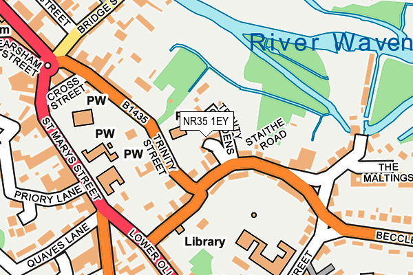 NR35 1EY map - OS OpenMap – Local (Ordnance Survey)