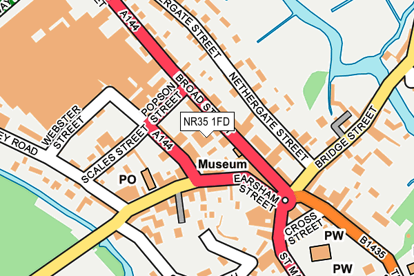 NR35 1FD map - OS OpenMap – Local (Ordnance Survey)