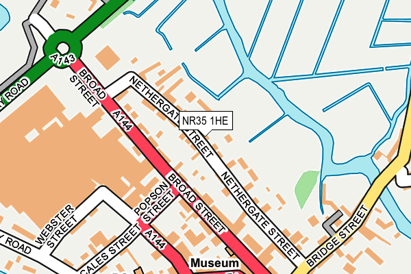 NR35 1HE map - OS OpenMap – Local (Ordnance Survey)