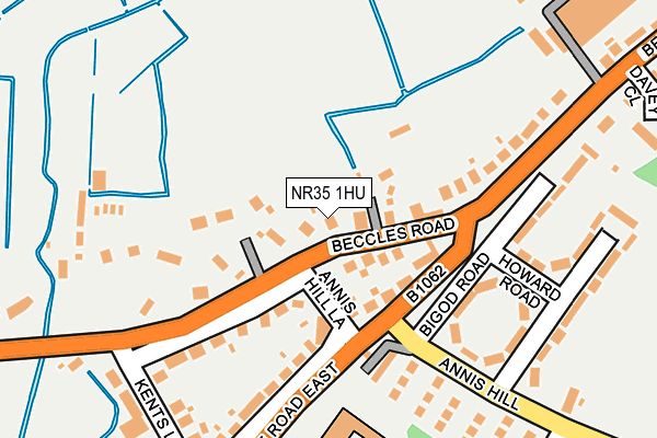 NR35 1HU map - OS OpenMap – Local (Ordnance Survey)