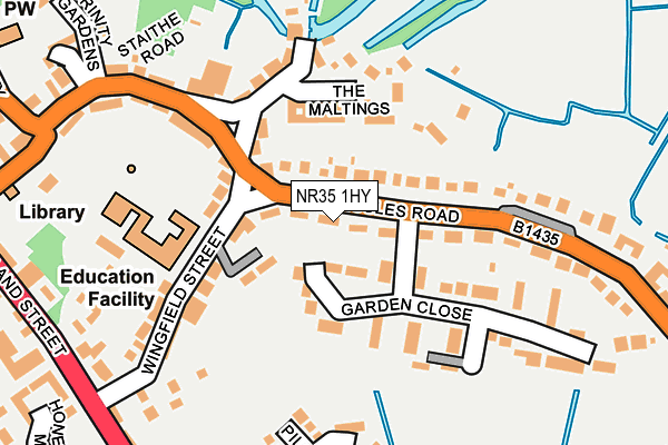 NR35 1HY map - OS OpenMap – Local (Ordnance Survey)
