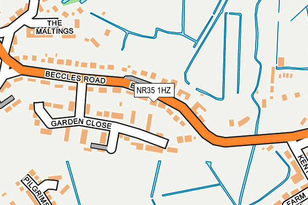 NR35 1HZ map - OS OpenMap – Local (Ordnance Survey)