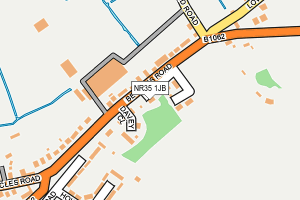 NR35 1JB map - OS OpenMap – Local (Ordnance Survey)