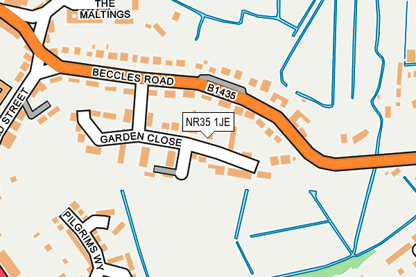 NR35 1JE map - OS OpenMap – Local (Ordnance Survey)