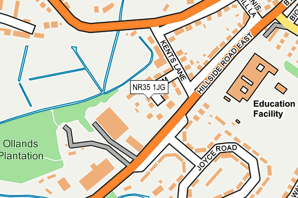 NR35 1JG map - OS OpenMap – Local (Ordnance Survey)