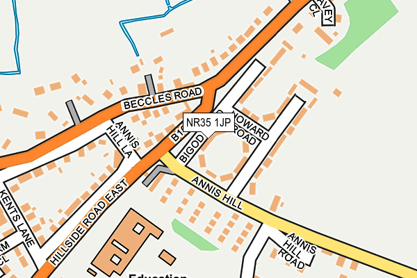 NR35 1JP map - OS OpenMap – Local (Ordnance Survey)