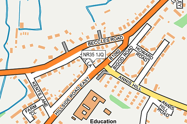 NR35 1JQ map - OS OpenMap – Local (Ordnance Survey)