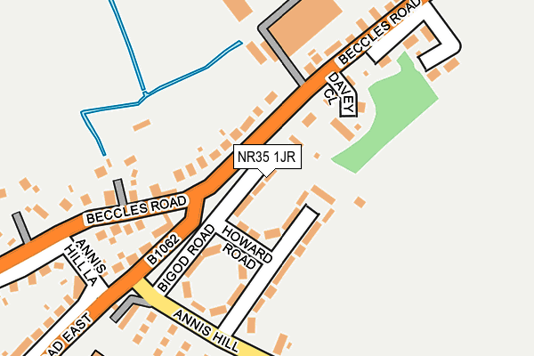 NR35 1JR map - OS OpenMap – Local (Ordnance Survey)