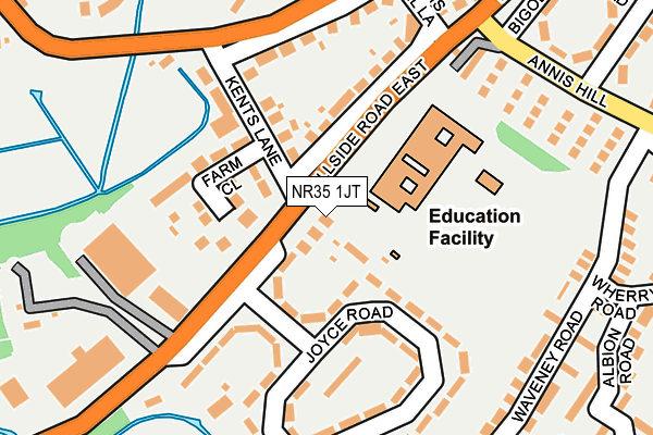 NR35 1JT map - OS OpenMap – Local (Ordnance Survey)