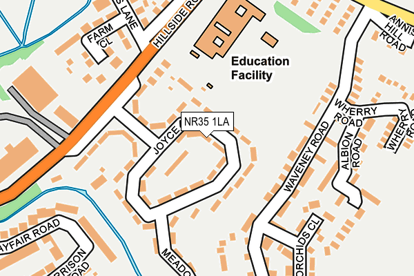 NR35 1LA map - OS OpenMap – Local (Ordnance Survey)
