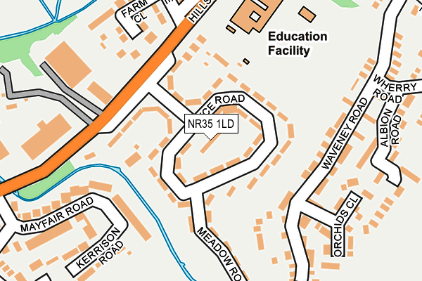 NR35 1LD map - OS OpenMap – Local (Ordnance Survey)